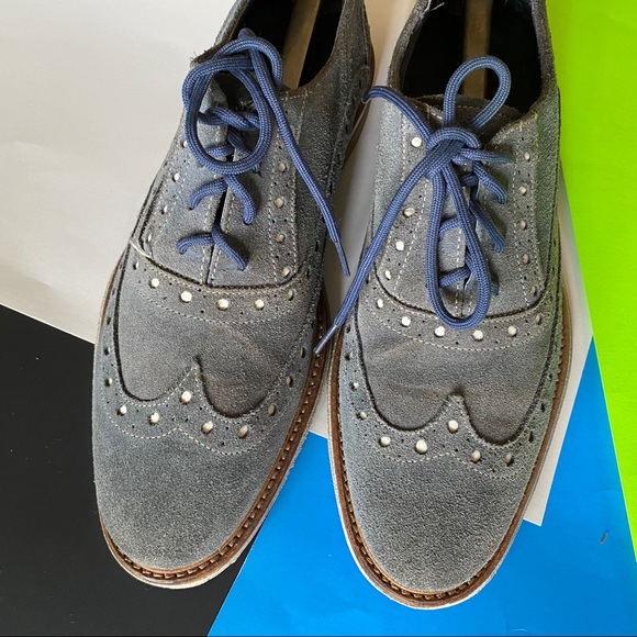 Giorgio Brutini gray/ blue wingtips main image 5
